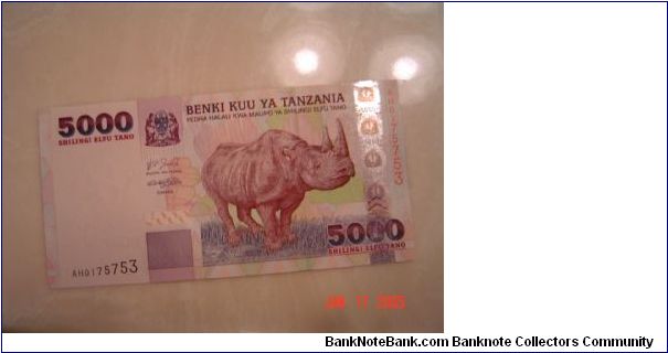 Tanzania P-38 5000 Shilingi 2003 Banknote