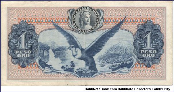 Banknote from Colombia year 1966