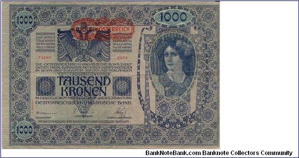 1000 Kronen.

73682/2673 Banknote