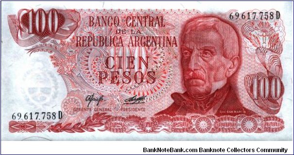 Argentina - 100 Pesos -1976 - P302b Banknote