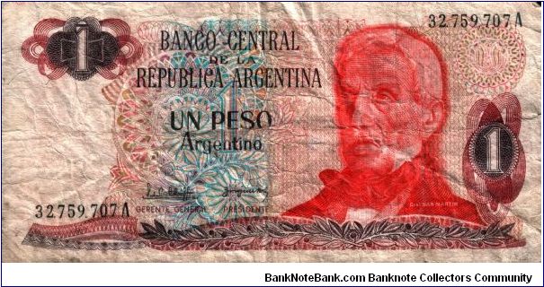 Argentina - 1 Peso Argentino - 1983 - P-311 Banknote