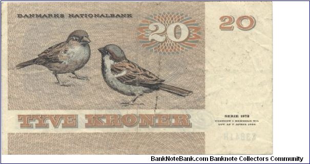 Banknote from Denmark year 1972