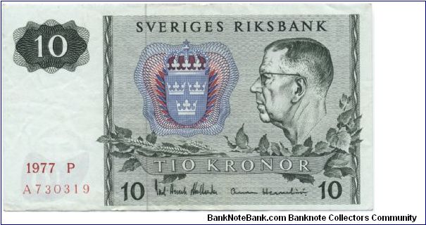 10 kronor. Banknote