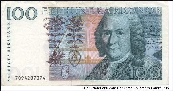 100 kronor. Banknote