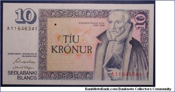 Iceland 10 Kronur 1961

NOT FOR SALE Banknote