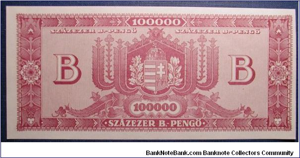 Banknote from Hungary year 1946