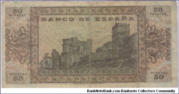 Banknote from Spain year 1938