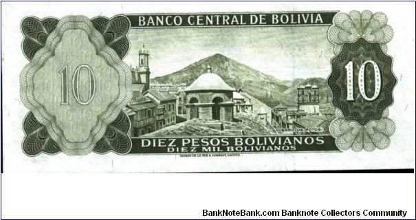 Banknote from Bolivia year 1962