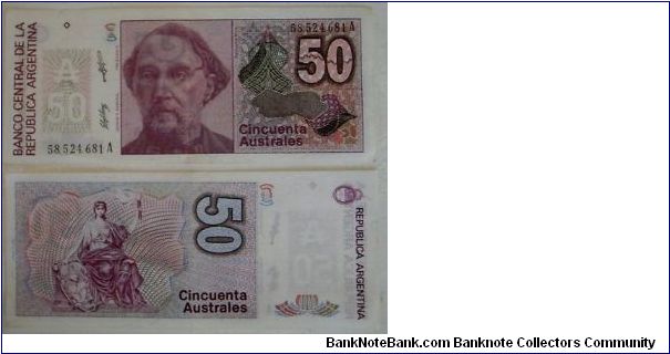 Banknote from Argentina year 1985