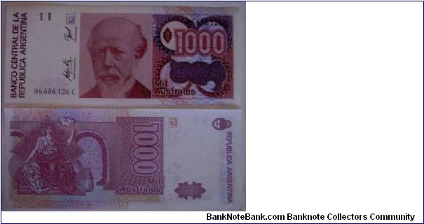 complete collection of argentine australes from (1,5,10,50,100,500,1000,5000 & 10000 that colecction costs U$D150)UNC y have cois & papper money from 1900 to actually from argentine. contact me to purchase thats completes collections. ask me for other south american countries & collections completes or coins Banknote
