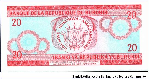 Banknote from Burundi year 1997