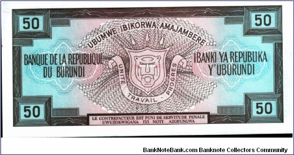 Banknote from Burundi year 1993