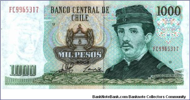 Chile * 1.000 Pesos * 2002 * P-154f Banknote