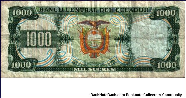 Banknote from Ecuador year 1986