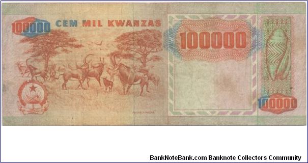 Banknote from Angola year 1991