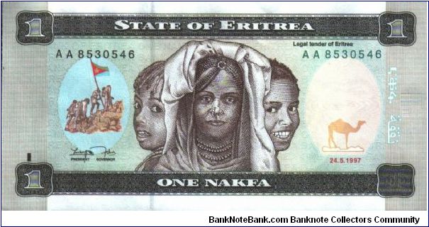 Eritrea * 1 Nakfa * 1997 * P-1 Banknote