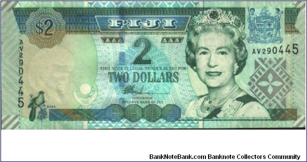 Fiji * 2 Dollars * 2002 * P-New Banknote