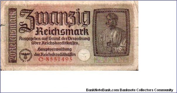 20 Reichsmark * 1939-1945 Banknote