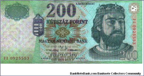 200 Forint * 2001 * P-187 Banknote