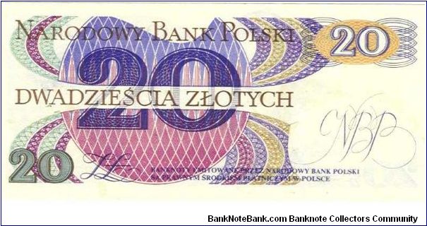 Banknote from Poland year 1982