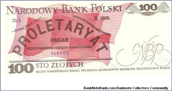 Banknote from Poland year 1986