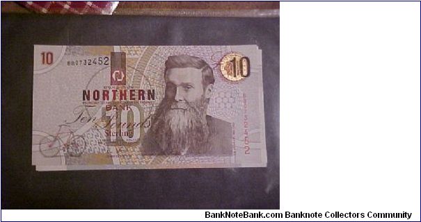 Northern Bank 10 Pound with one heck of a Beard! lol Banknote