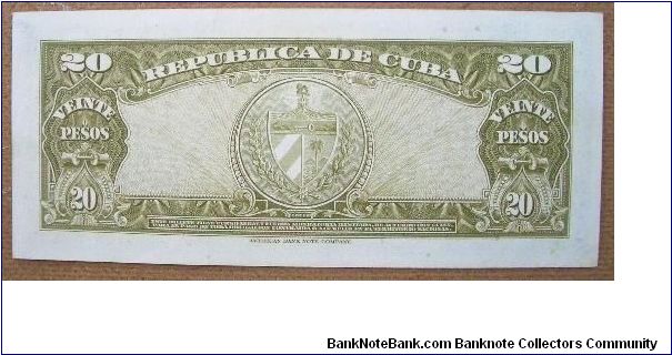 Banknote from Cuba year 1960