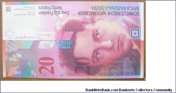 20 Franken. Very high tech. Banknote