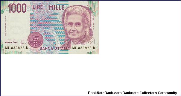 1.000 Lire * 3 Oct 1990 * P-114c Banknote