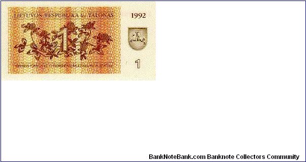 1 Talona * 1992 * P-40 Banknote