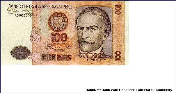100 Intis * 1987 * P-133 Banknote