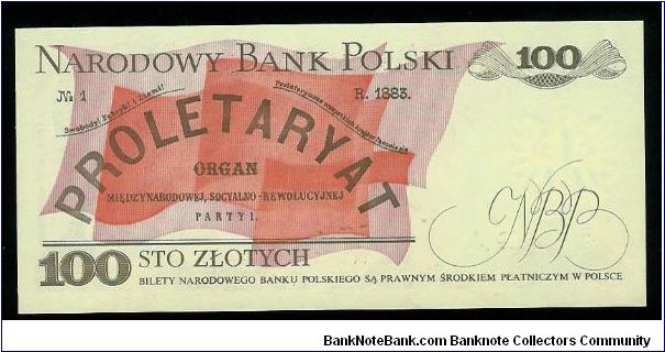 Banknote from Poland year 1986