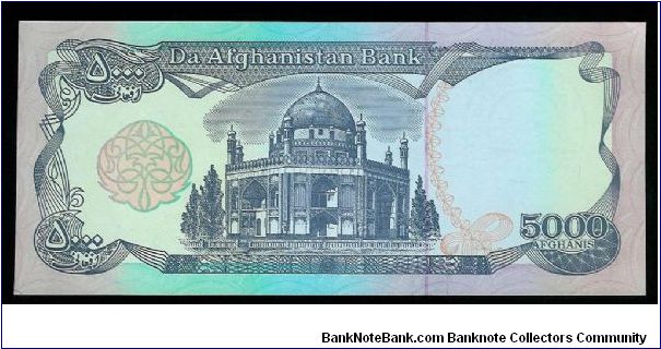 Banknote from Afghanistan year 1993