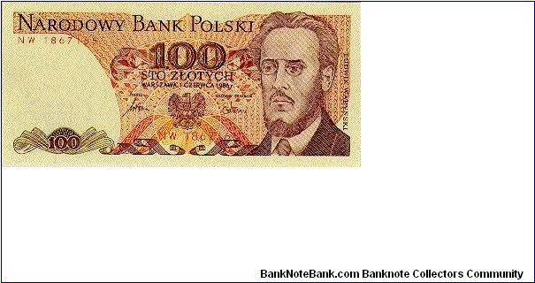 100 Zlotych * 1986 * P-143c Banknote