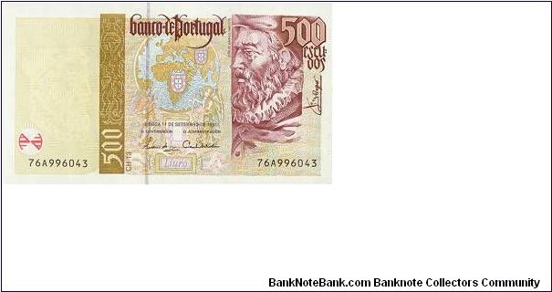 500 Escudos * 1997 * P-187 Banknote