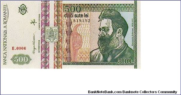 500 Lei * 1992 * P-101 Banknote