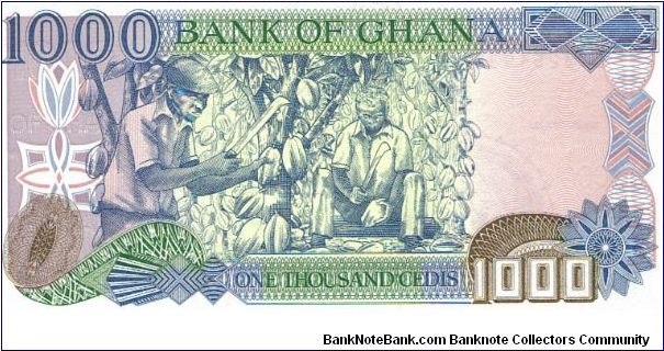 Banknote from Ghana year 2001