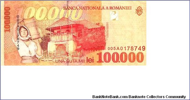 Banknote from Romania year 1998