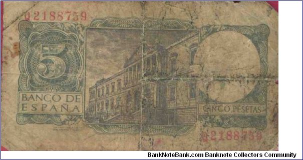 Banknote from Spain year 1951