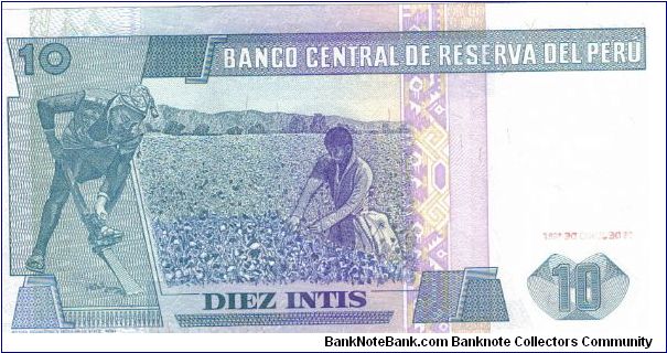 Banknote from Peru year 1987