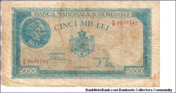 5.000 Lei * 1945 Banknote