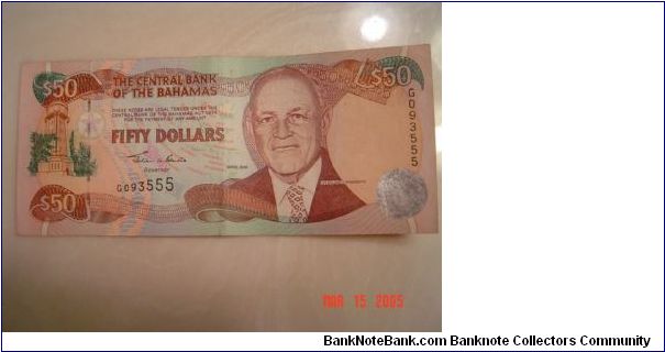 bahamas P-66 50 Dollars 2000 Banknote