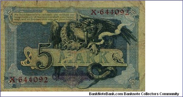 5 Mark * 1904 * P-8a Banknote