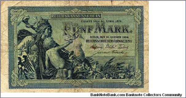 Banknote from Germany year 1904