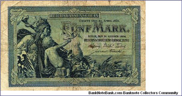 5 Mark * 1904 * P-8a Banknote