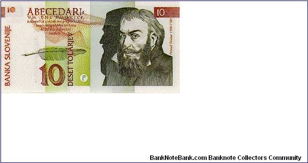 10 Tolarjev * 15 Jan 1992 * P-11 Banknote