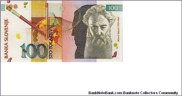 100 Tolarjev * 15 Jan 1992 * P-14 Banknote