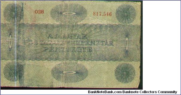 Banknote from Hungary year 1919