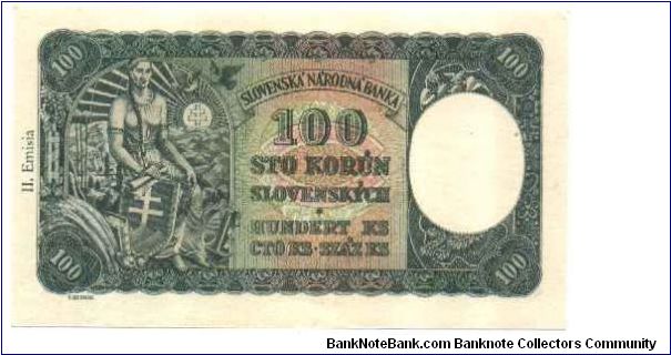 Banknote from Slovakia year 1940