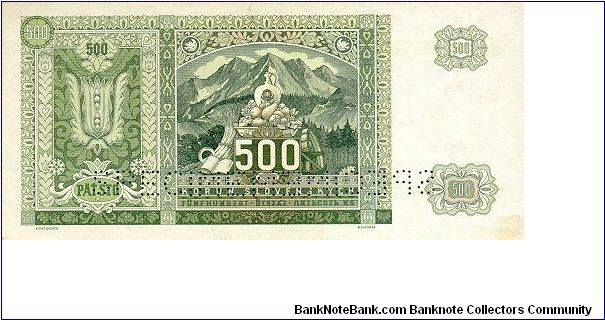 Banknote from Slovakia year 1941